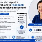 How do I report a problem to Facebook and receive a response?